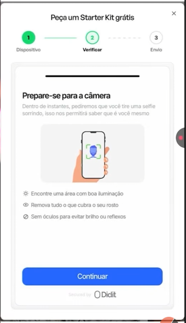 Orientações para tirar a selfie de verificação